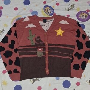 Her Universe Disney Pixar Toy Story Woody & Jessie Western Cardigan Sweater